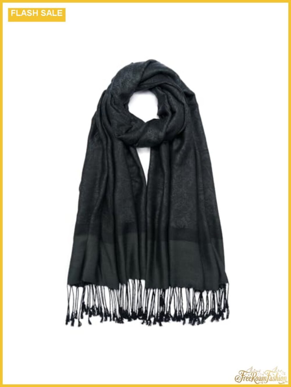 Pashmina Shawl Wrap Reversible Jacquard Fringe Evening Scarf